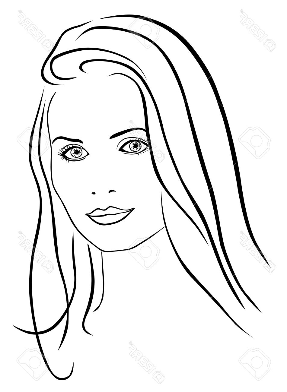 951x1300 Awesome Girl Face Sketch Outline - Female Face Drawing Outline