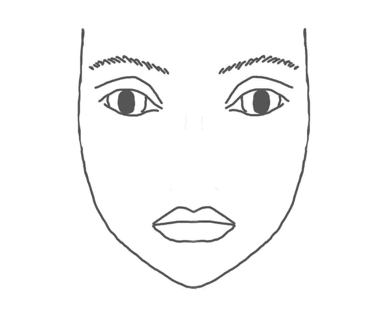 1264x1030 Woman Face Sketch Outline - Female Face Drawing Outline