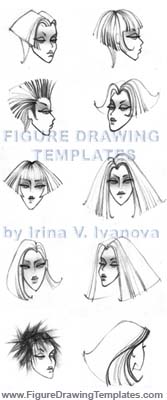 Female Face Drawing Template at PaintingValley.com | Explore collection ...
