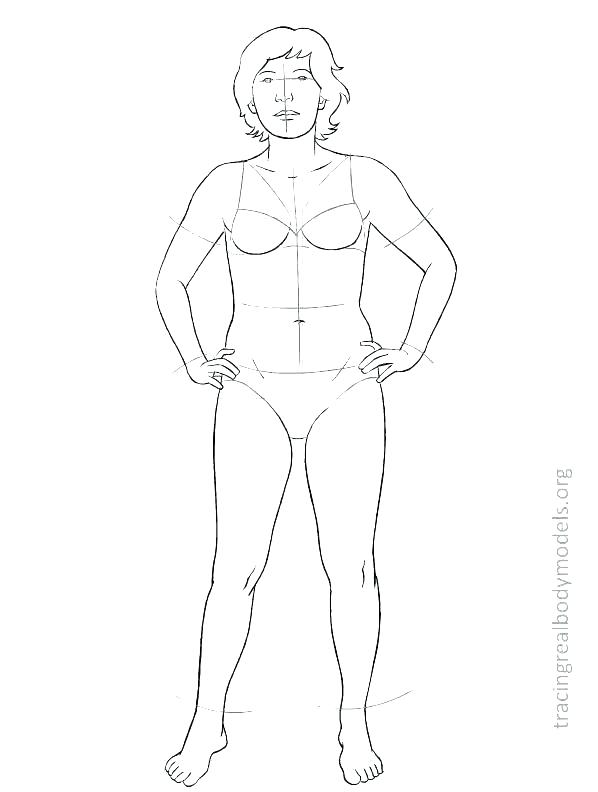 598x792 Human Drawing Templates Face Template Drawn X Outline - Female Face Drawing Template