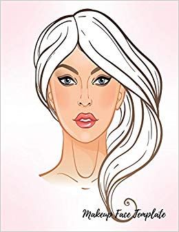 260x336 Makeup Face Template Female Faces Large Notebook Journals - Female Face Drawing Template