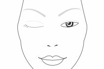 210x140 Tag Female Face Drawing Template - Female Face Drawing Template