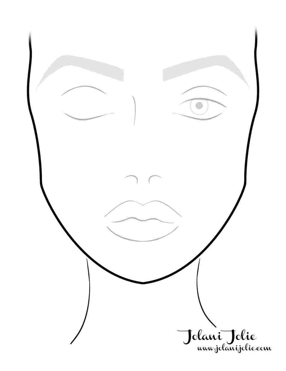 Female Face Drawing Template at PaintingValley.com | Explore collection