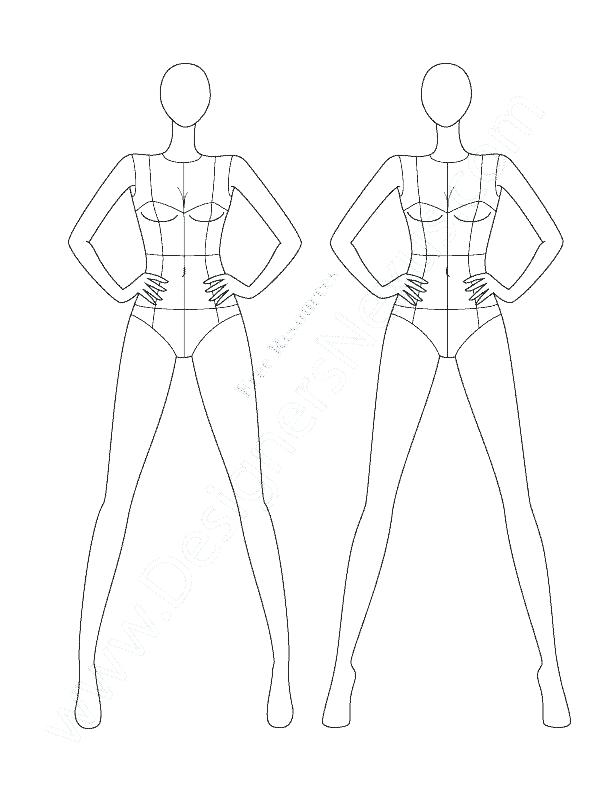 612x792 Human Drawing Template - Female Face Drawing Template