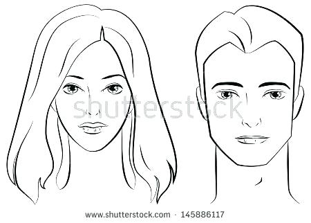 450x322 Male Face Template - Female Face Drawing Template
