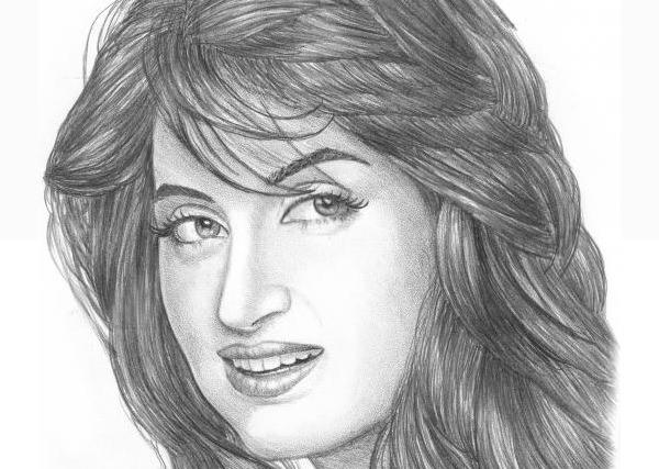 600x427 Pencil Sketches Of Faces Face Sketches Pencil Sketches Free - Female Face Drawing Template