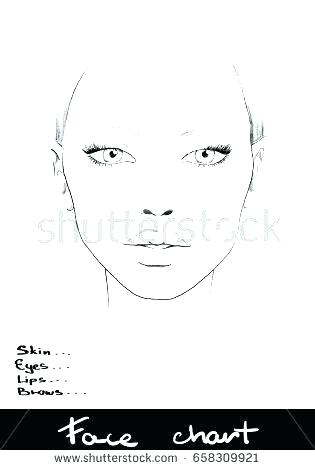 Female Face Drawing Template at PaintingValley.com | Explore collection ...