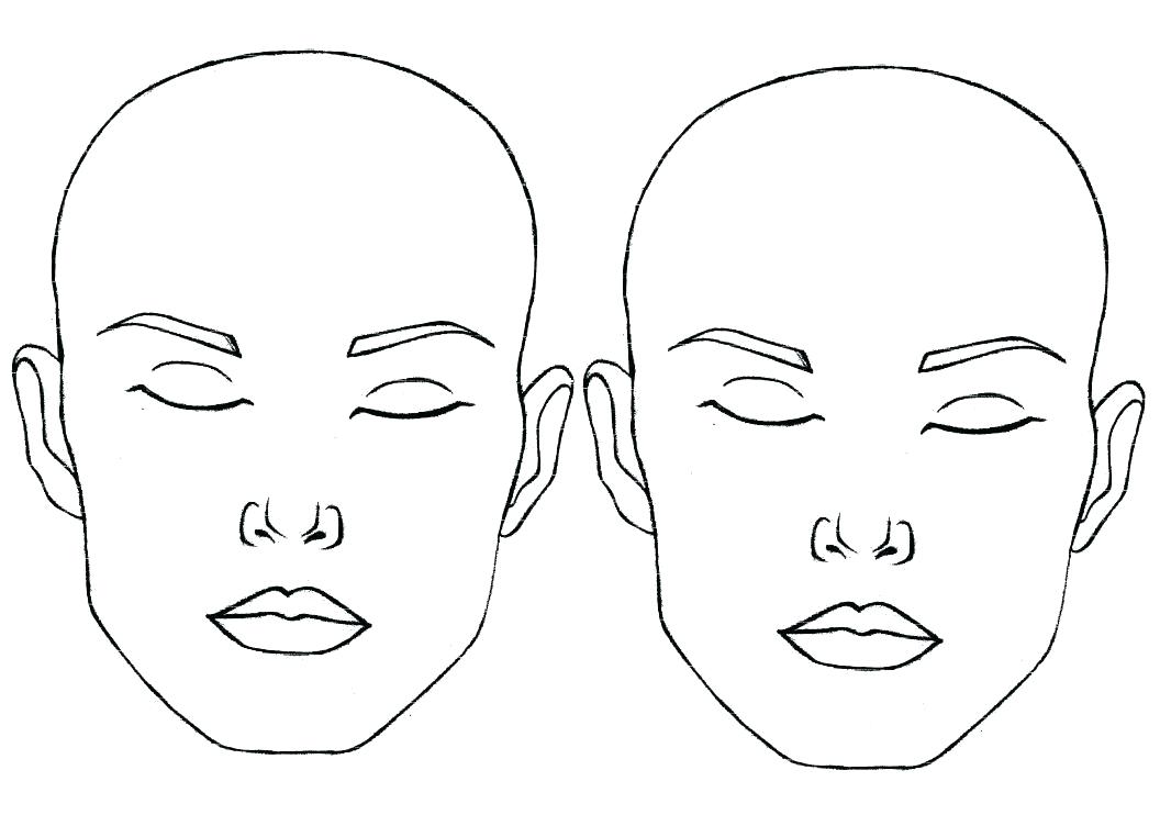Female Face Drawing Template at Explore collection