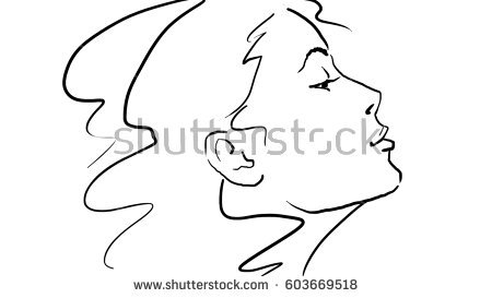 450x273 Photos Side View Of Womans Face Drawing - Female Face Profile Drawing