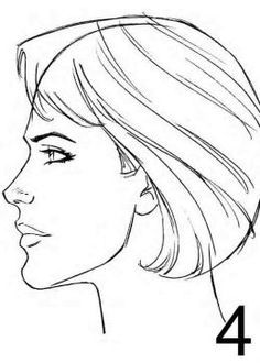236x330 Female Face Profile Line Drawing Art Drawings, Sketch Painting - Female Face Profile Drawing