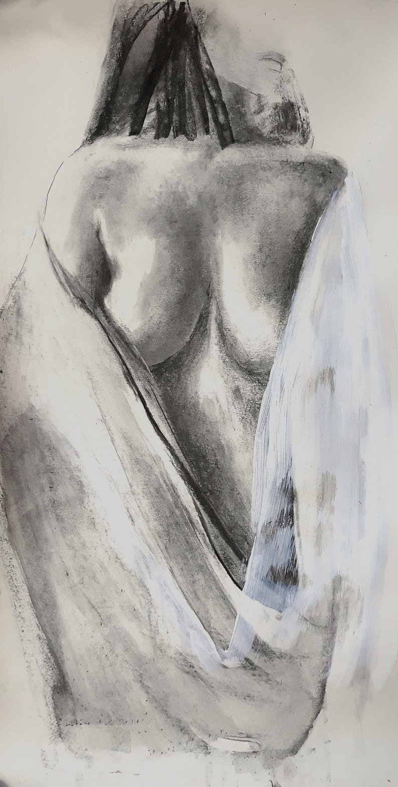 794x1569 figure drawing female figure black and white drawing charcoal etsy - Female Figure Drawing