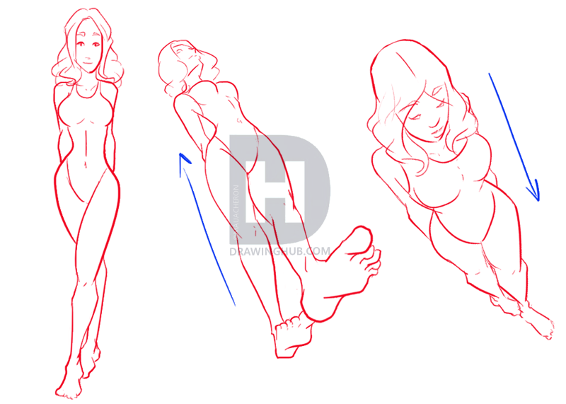 800x571 how to draw female figures, draw female bodies, step - Female Figure Drawing