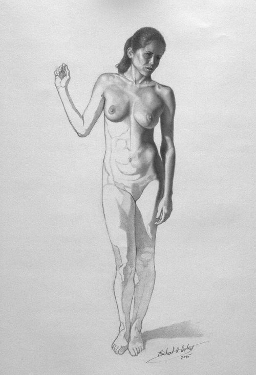 500x734 Two New Figure Drawings Classical Fine Art And Illustration - Female Figure Drawing