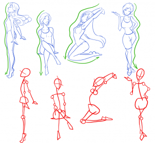 302x279 how to draw female figures, draw female bodies step manga - Female Figure Drawing