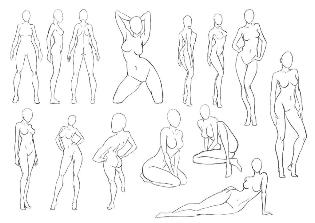 1024x724 how to draw a female and womans anatomy muscles form sletching - Female Form Drawing