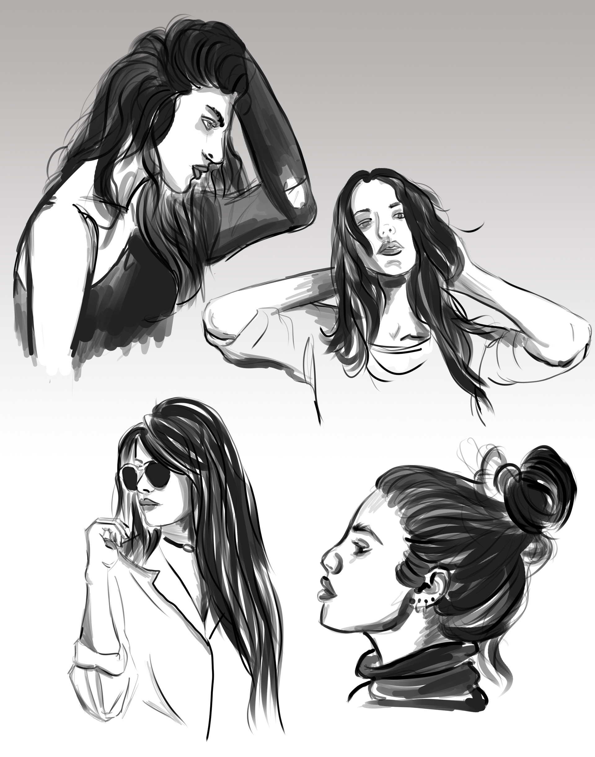 1920x2444 Artstation - Female Gesture Drawing