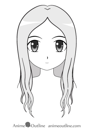 300x420 How To Draw Anime And Manga Hair - Female Hair Drawing