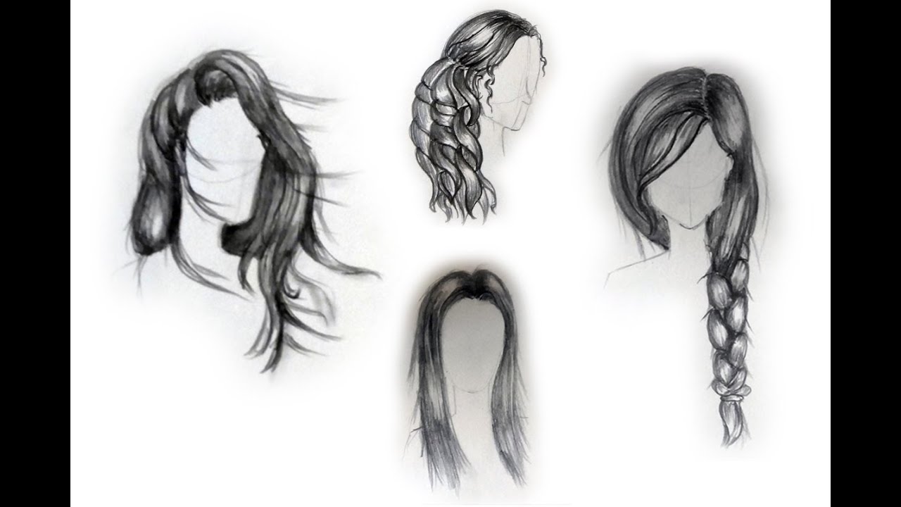 1280x720 How To Draw Female Hairstyles - Female Hair Drawing