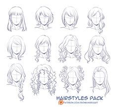 Female Hair Drawing at PaintingValley.com | Explore collection of ...