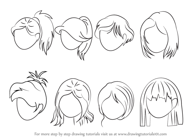 800x566 Learn How To Draw Anime Hair - Female Hair Drawing