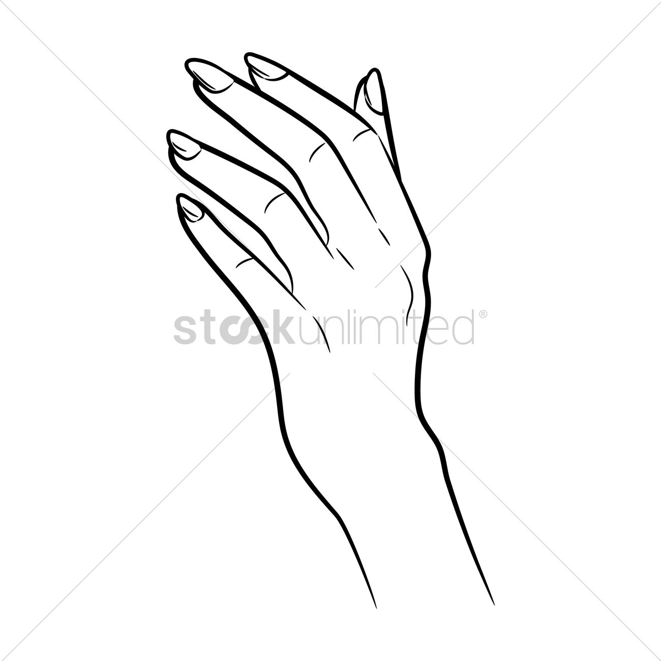 1300x1300 Female Hand Vector Image - Female Hand Drawing