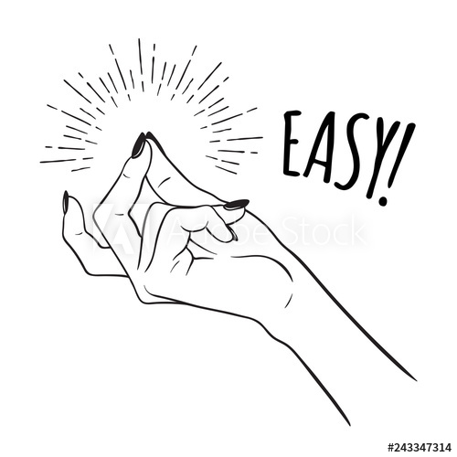 500x500 hand drawn female hand with snapping finger gesture flash tattoo - Female Hand Drawing
