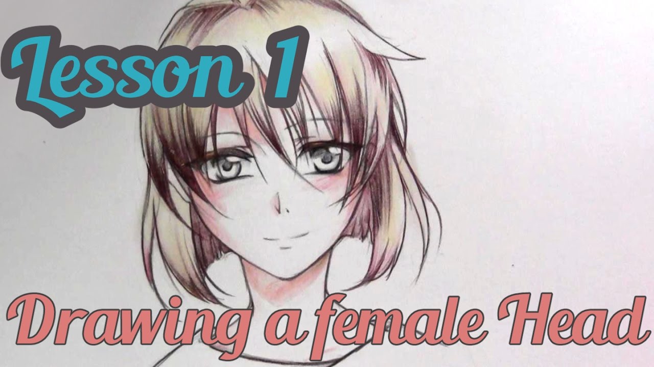 1280x720 How To Draw A Manga Female Head - Female Head Drawing