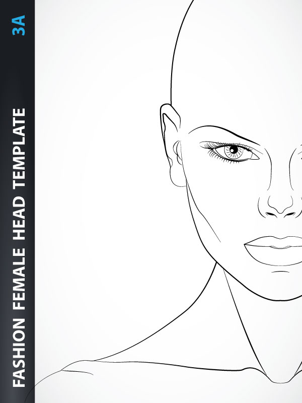 600x800 Jewelry Drawing - Female Head Drawing