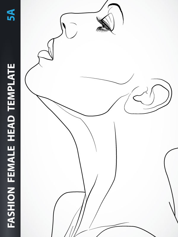 600x800 Jewelry Drawing - Female Head Drawing