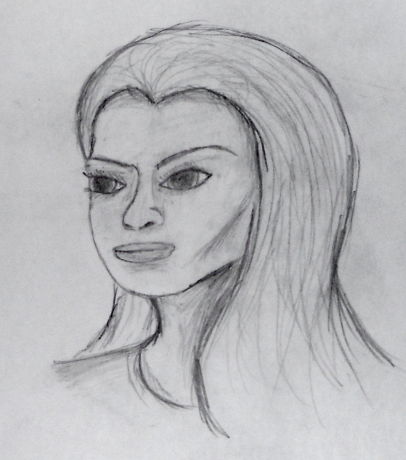 818x926 Pencil Drawing Female Head Stopsecret Design - Female Head Drawing