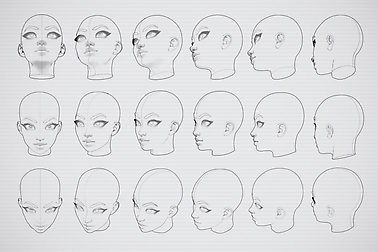 378x252 Cheat Brushes - Female Head Drawing