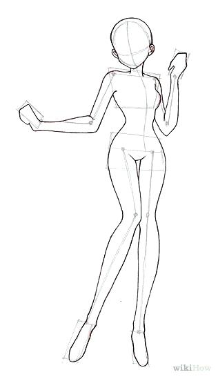 316x549 Draw Female Body Human Drawing Template How To Torso - Female Human Body Drawing