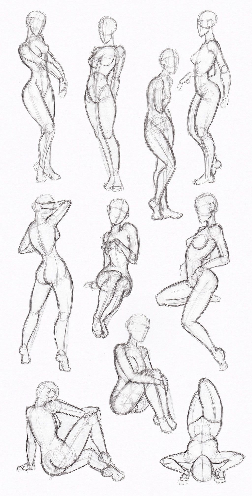 1024x2012 Female Body Drawing - Female Human Body Drawing