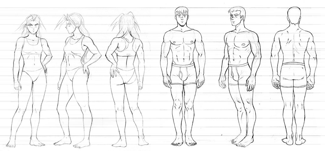 1035x481 How To Draw Comics Character Design Drawing The Figure Dirk I - Female Human Body Drawing