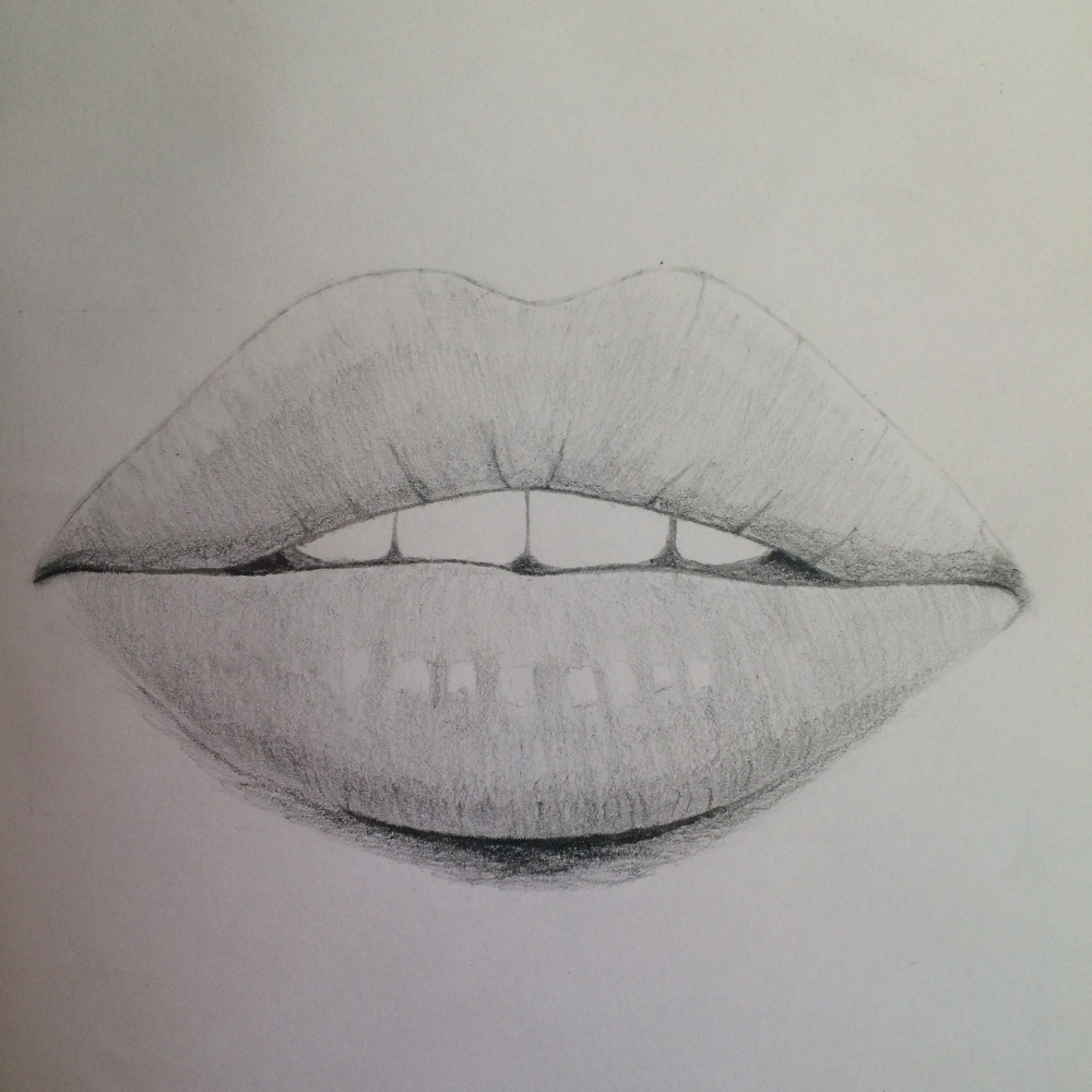 1000x1000 My Attempt To Draw Female Lips - Female Lips Drawing