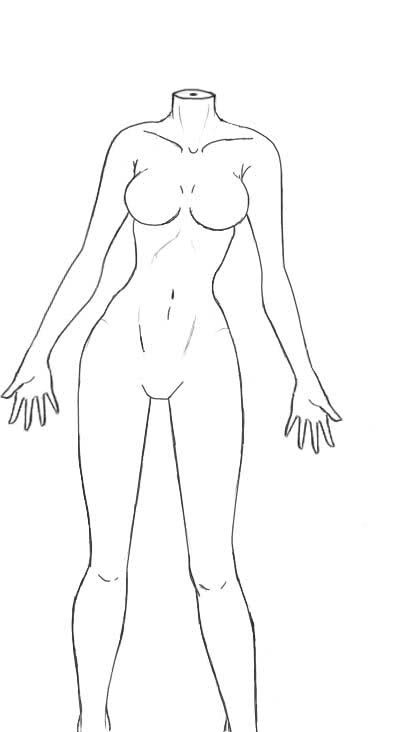 406x732 click for a larger view a mannequin drawing for fashion design - Female Mannequin Drawing