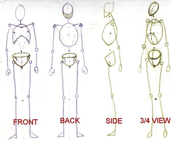 600x498 female drawing mannequin deve drawing - Female Mannequin Drawing