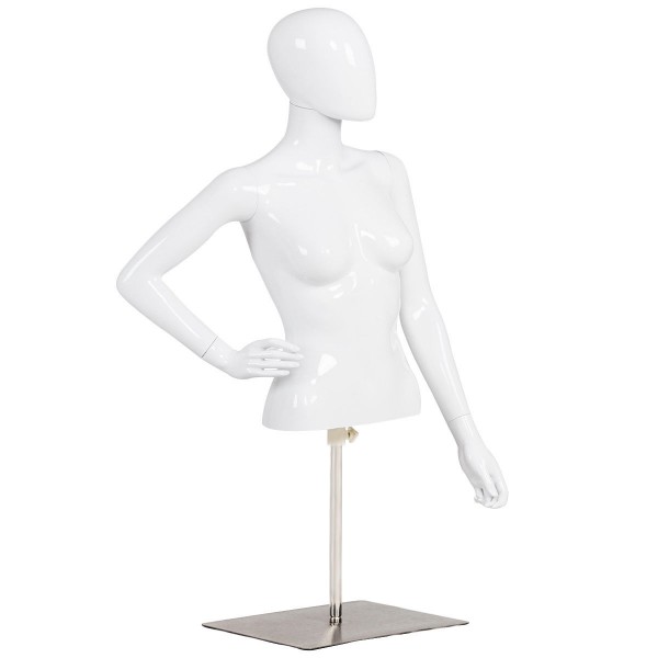 600x600 torso half body head turn female mannequin with base - Female Mannequin Drawing