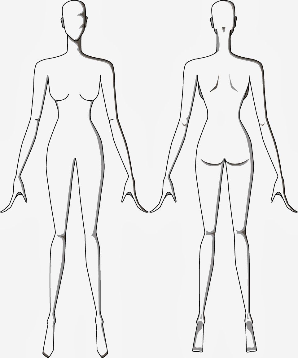 962x1156 mannequin template for fashion design - Female Mannequin Drawing