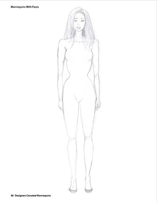 550x710 drawing mannequin female mannequin for free download - Female Mannequin Drawing