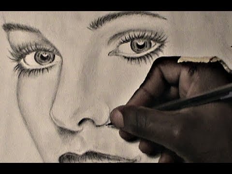 480x360 How To Draw Female Eyes Nose And Lips - Female Nose Drawing