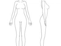 200x150 female body outline beautiful female figure drawing printable line - Female Outline Drawing