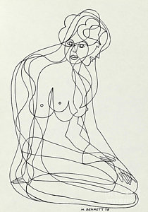 210x300 Outline Drawing Paintings Fine Art America - Female Outline Drawing