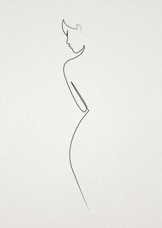236x333 The Female Line, Black Line Sketches For Living Room Kresba V - Female Outline Drawing