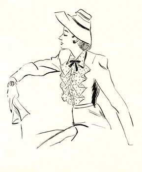 289x350 Out Of Copyright Retro Woman Outline Drawings To Use - Female Outline Drawing