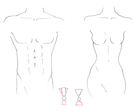 450x370 differences male female i draw fashion - Female Outline Drawing