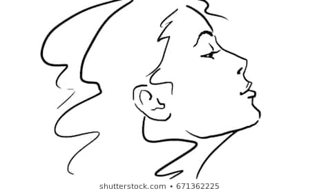 462x280 Huge Collection Of 'side Profile Face Woman Drawing' Download - Female Profile Drawing