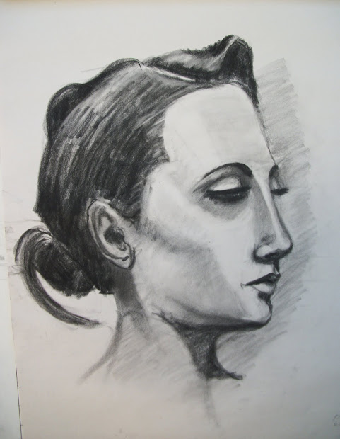 481x620 Drawing Female Profile Head Chest Pictures And Ideas On Meta - Female Profile Drawing