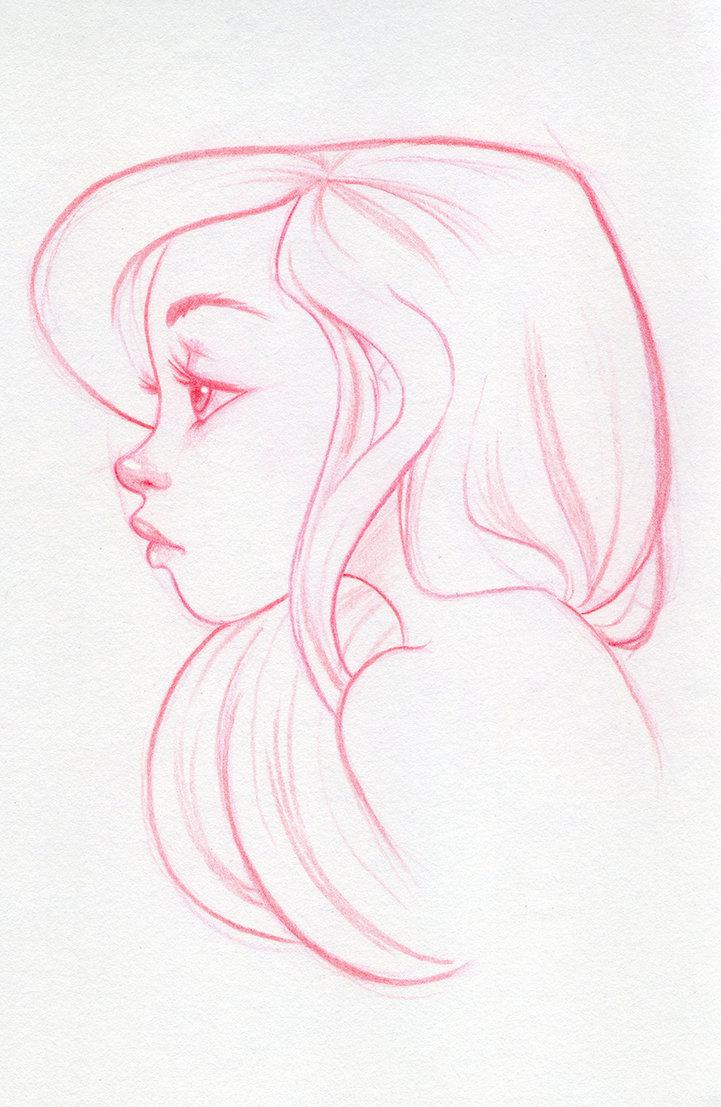 721x1107 Images About Profile Pics On We Heart It See More About Art - Female Profile Drawing
