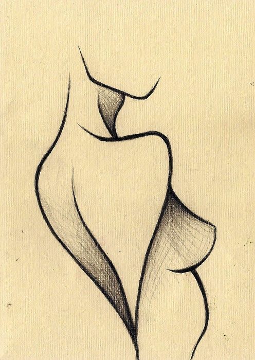 496x700 Female Silhouette - Female Silhouette Drawing